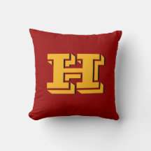 Maroon & Yellow School Pride Color Style Monogram