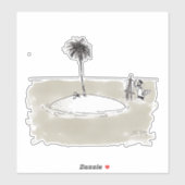 Marooned Painterの輪郭シール シール (シート)