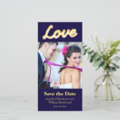 Marquee Lights日付の写真カードを保存 セーブザデート (スタンド正面)