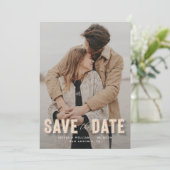 Marquee Lights Photo Save the Date招待状 招待状 (スタンド正面)