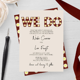 Marquee Lights 'We Do'結婚式招待状 招待状