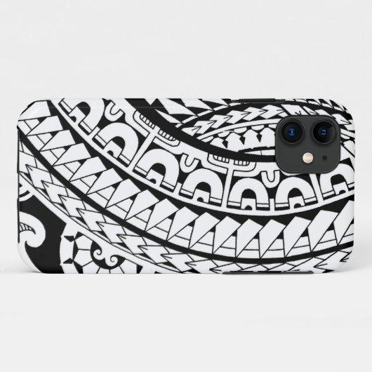 Marquesanパターンの種族の入れ墨のデザイン Case-Mate iPhoneケース (裏面(横))