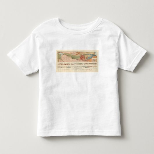 Marquette地区の概要の地質地図 トドラーTシャツ (正面)