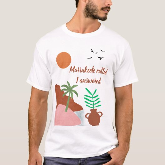 Marrakech Called I Answered Boho Desert T-Shirt Tシャツ (正面)