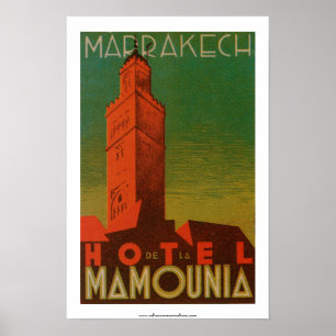 Marrakech Hotel de la Mamounia ポスター