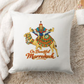 Marrakech Morocco Design Vibrant Travel Art クッション (ブランケット)