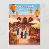 Marrakech Morocco Moroccan Souk and Market Travel ポストカード (正面)