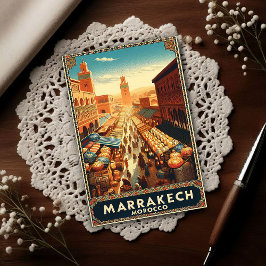 Marrakech Morocco Vintage Market Travel  ポストカード