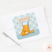 MARRAKESHオレンジジュースレトロポスター スクエアシール (封筒)