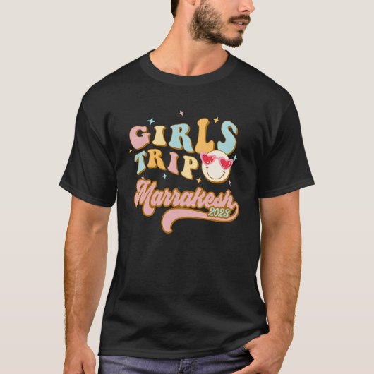 Marrakesh Girls Trip 2023学生女性モロッコH Tシャツ (正面)