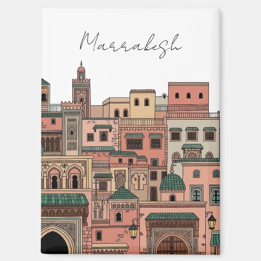 Marrakesh Morocco Travel マグネット (正面)
