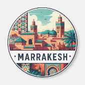 Marrakesh Morocco Travel マグネット (正面)