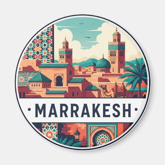 Marrakesh Morocco Travel マグネット (正面)