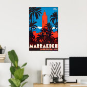 Marrakesh Print Moroccan Art Morocco Travel Poste ポスター (ホームオフィス)