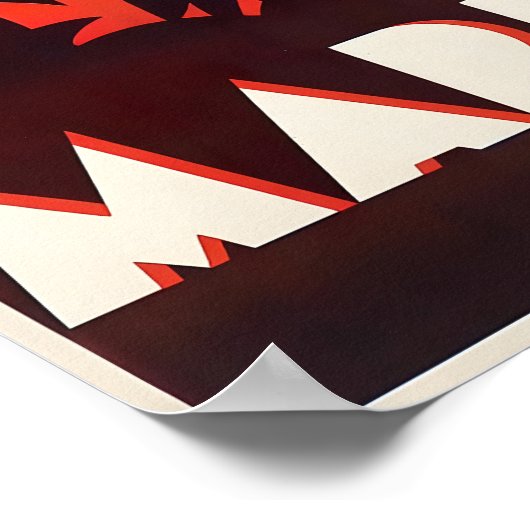 Marrakesh Print Moroccan Art Morocco Travel Poster ポスター (角)