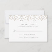 Marrakesh RSVPカード |リネン・グリーン (正面)