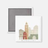 Marrakesh skyline poster マグネット (正面/裏面)