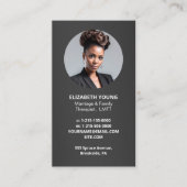 Marriage And Family Therapist Photo and QR 名刺 (正面)