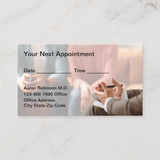 Marriage Counselor Appointment Business Cards New 予約カード (正面)