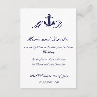 Marriage nautique invitation 招待状