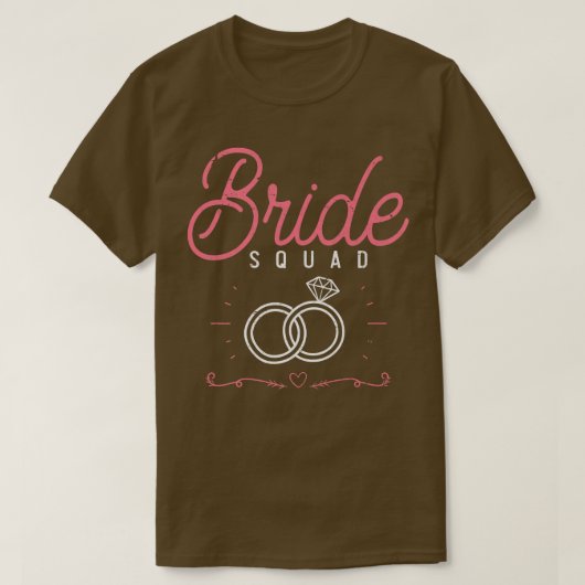 Marriage Party Bride Squad Bachelorette Party Wome Tシャツ (デザイン正面)