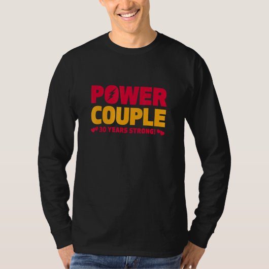 Married 30 Years Power Couple 30th Anniversary Hus Tシャツ (正面)