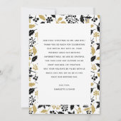 Married and Bright Black Gold Holly Newlywed Photo シーズンカード (裏面)