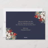 Married And Bright Blue Newlywed 3 Photo シーズンカード (裏面)