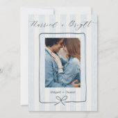 Married and Bright Hand Drawn Frame Photo Wedding サンキューカード (正面)