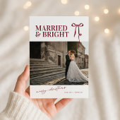 Married and Bright Newlywed Christmas Card シーズンカード