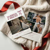 Married and Bright Newlywed Christmas Card シーズンカード