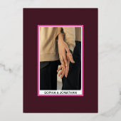 Married and Bright Newlywed Just Married Christmas 箔シーズンカード (裏面)