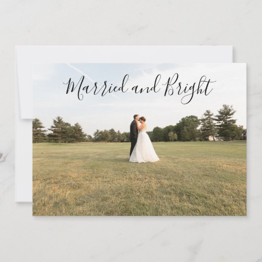Married and Bright Photo Christmas Card シーズンカード (正面)
