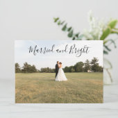 Married and Bright Photo Christmas Card シーズンカード (スタンド正面)