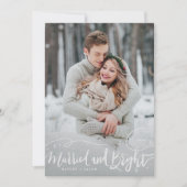 Married and Bright Whimsical Script Photo シーズンカード (正面)