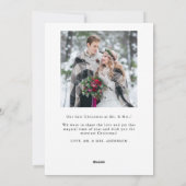 Married and Bright Whimsical Script Photo シーズンカード (裏面)