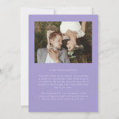 Married and Grateful Wedding Photo Lilac サンキューカード (裏面)