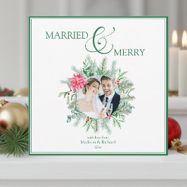 Married and Merry Newlywed Christmas シーズンカード