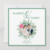 Married and Merry Newlywed Christmas シーズンカード (正面)