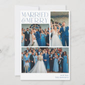 Married and Merry Photo Collage Holiday Card シーズンカード (正面)
