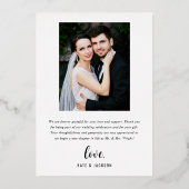 Married and Merry Wedding Photo Collage Gold 箔シーズンカード (裏面)