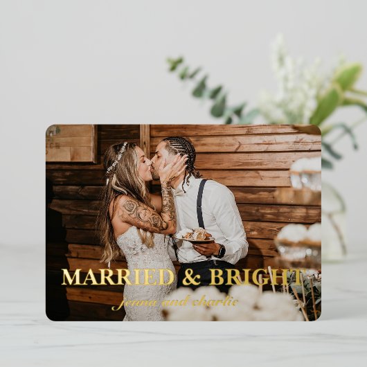 Married & Bright 箔シーズンカード (立ち正面)