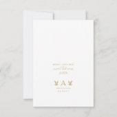 Married & Bright Christmas Initial Newlyweds Photo (裏面)