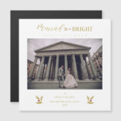 Married & Bright Happy Hollidays Newlyweds Photo (正面/裏面)