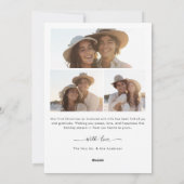 Married + Bright Modern Christmas 3 Photo Newlywed シーズンカード (裏面)