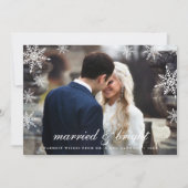 Married & Bright | Newlywed Holiday Photo Card シーズンカード (正面)