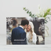 Married & Bright | Newlywed Holiday Photo Card シーズンカード (スタンド正面)