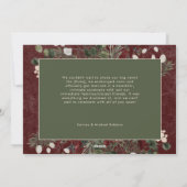 Married & Bright Winter Berries & Pine Burgundy シーズンカード (裏面)