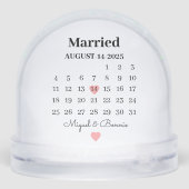Married Calendar Date Personalised Wedding Day (裏面)