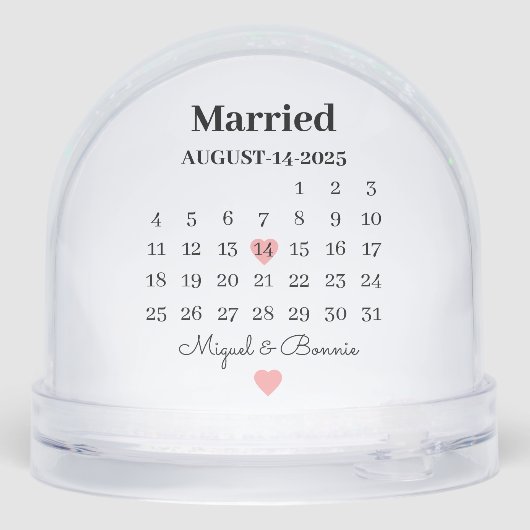 Married Calendar Date Personalised Wedding Day (裏面)
